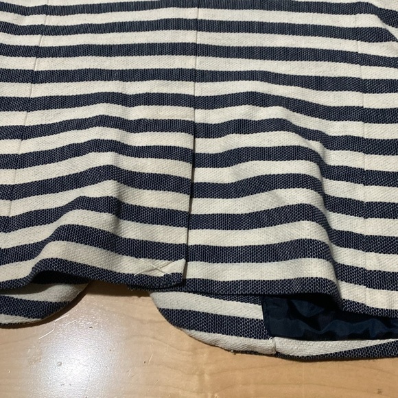 Striped Navy and White Women's Blazer - Picture 11 of 16